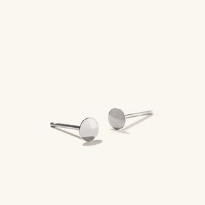 Mejuri Thumbtack Studs 14k White Gold Earrings 4mm